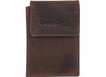 Greenland Nature Pelle Portafoglio Montenegro Card Wallet Rfid Brown Marrone