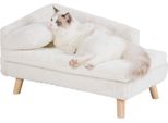 Wisfor Divano Per Cani Divano Per Gatti Con Schienale, Letto Per Cani Divano Per Gatti Rialzato Con Cuscino Per Gatti, Impermeabile 70 X 40 X 39 Cm