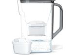 Caraffa Filtrante Wessper Da 2,7 L Per Porta Del Frigorifero, Con Filtro A Carboni Attivi, Compatibile Con La Cartuccia Filtrante Brita Maxtra - Nero