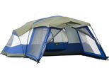 Outsunny Tenda Da Campeggio 6-8 Persone Tenda Familiare Con Vestibolo 2 Finestre Tenda A Cupola Pu3000Mm Per Trekking Festival Fibra Di Vetro Blu 518 X 487 X 237 Cm