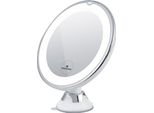 Emke ф17,5 Cm Led Specchio Per Il Trucco Specchio Cosmetico Girevole A 360° Con Ventosa E Specchio D'ingrandimento 5X