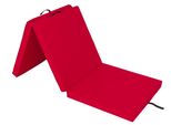 Hobbygarden Materasso Pieghevole Ben - 180×65×6 Cm, Pieghevole, Letto Per Ospiti E Tappetino Da Palestra, Rivestimento Aloba, Facile Da Pulire E Mobile Red