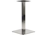 Base Per Tavolo In Acciaio Inox SH-3002-1, Per Ufficio, Hotel, Ristorante, Dimensioni 40X40X72 Cm, Acciaio Inox Spazzolato