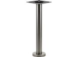 Base Da Tavolo In Metallo SH-3018-1/S, Montaggio Direttamente A Terra, Acciaio Inox Spazzolato, Dimensioni 17,5X72,5 Cm