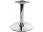 Base Da Tavolo Cromata Per Ufficio, Hotel, Ristorante NY-B005, Diametro 46 Cm, Altezza 57,5 Cm