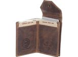 Greenland Nature Pelle Portafoglio Montana Card Wallet Rfid Brown Marrone