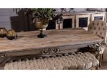 Casa Padrino Tavolo Da Pranzo Barocco Colori Naturali / Argento - Sontuoso Tavolo Da Pranzo In Legno Massiccio In Stile Barocco - Mobili Da Sala Da Pranzo Barocchi
