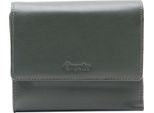Esquire Pelle Portafoglio Viktoria Flap Wallet Green Verde Scuro