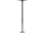 Base Per Tavolo In Metallo SH-3018-1/H/S, Montaggio Direttamente A Terra, Acciaio Inox Spazzolato, Dimensioni 17,5X106 Cm