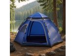 Tenda Da Campeggio 'Nybro' Per 2-3 Persone 240 X 205 X 140 Cm Blu / Grigio Scuro