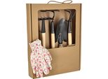 Kotarbau® Set Di 5 Vanghe Rastrello Arieggiatore Zappa Guanti Attrezzi Da Giardino