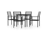 Syfax™ Set Da Pranzo Da Giardino 5 Pz Nero