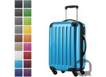 Alex - Valigia Bagaglio A Mano Con Estensione Trolley Da Cabina 4 Ruote, Bagaglio A Mano Per Ogni Compagnia Aerea, Trolley Da Viaggio Taglia S Guscio Rigido Lucido, 55 Cm, 42 Litri, Champagne