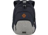 Travelite Zaino Per Il Tempo Libero Zaino Con Scomparto Per Laptop Basic Melange Backpack 22L Marine / Grey Blu Grigio