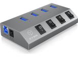 Icy Box Icy Box IB-HUB1405 Usb 3.2 Gen 1 (3.1 Gen 1) Type-B 5000 Mbit/S Antracite