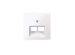 Merten 296125 Placca Di Centro Per Inserto Uae, 2 Ingressi, Bianco Attivo Lucido, Sistema M