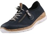 Rieker Donna Scarpa Slip-On N4263-14 Blu Scuro/Nero In Ecopelle Misura 36