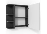 Vicco Specchio Contenitore Bagno Fynn, 80 X 64 Cm, Antracite/Bianco