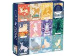 Galison Puzzle Quadrato Gatto Zodiaco 500 Pezzi