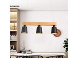 Zmh Luce A Sospensione Nero 3 Fiamme Tavolo Da Pranzo Legno Lampada A Sospensione Bianco Caldo Altezza Regolabile Tavolo Da Pranzo Lampada Per Sala Da Pranzo Soggiorno