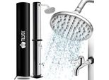 Tillvex Doccia Solare 20L Nero/Argento Inclusa Copertura Protettiva Doccia Da Giardino Doccia Da Piscina Doccia Da Campeggio Doccia Solare Da Esterno Doccia A Pioggia
