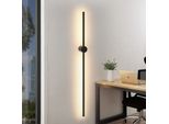 Zmh Lampada Da Parete A Led Nera 100CM Lunga Lampada Da Parete Interna Soggiorno Orientabile Lampada Notturna Minimalista Bianco Caldo 3000K Lampada Da Letto 8W Per Camera Da Letto Soggiorno Corridoio Studio Scala