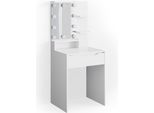 Vicco Tavolo Da Toeletta Ruben, 60 Cm Con Illuminazione A Led, Bianco
