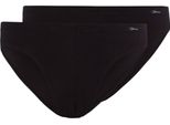 Skiny Slip Da Uomo 2 Pezzi - Slip Brasil, Set Intimo, Cotone Elasticizzato Nero S