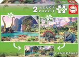 Educa Puzzle Panorama Mondo Dei Dinosauri 2X100 Pezzi