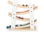 Small Foot - Pista Per Auto Di Legno Con 4 Auto