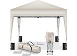 Tillvex Gazebo 3X3M Beige Impermeabile | Gazebo Pop-Up Pieghevole Regolabile In Altezza | Tenda Da Giardino Protezione Uv 50+ | Tenda Da Festa Con Borsa Per Giardino