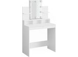 Vicco Tavolo Da Toeletta Ania, 80 Cm Con Illuminazione A Led, Bianco