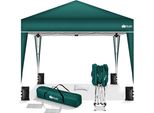 Tillvex Gazebo 3X3M Verde Impermeabile | Gazebo Pop-Up Pieghevole Regolabile In Altezza | Tenda Da Giardino Protezione Uv 50+ | Tenda Da Festa Con Borsa Per Giardino