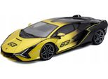 Bburago 18-11100 - Modellino Auto - Lamborghini Sian Fkp 37 (Giallo-Nero, Scala 1:18)
