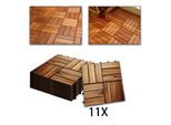 Karpal 1M² Piastrelle In Legno Mosaico Acacia 11 Pezzi 30X30 Cm Piastrelle Per Balconi Piastrelle Per Giardini Piastrelle Per Terrazze Per Giardino Balcone