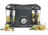 BéAba Babycook Duo Food Processor 4 In 1 Frullatore Vapore Rapido 15 Min Diversificazione Alimentare Pentole Piccole Baby House Xxl Capacità 2200 Ml Grigio Scuro, 912952, Grigio Scuro