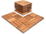 Jopassy 1M² Piastrelle In Legno Acacia Mosaico Per Terrazza 30X30 Cm Piastrella Sistema A Innesto Mosaico Taglio A Misura Piastrelle Per Terrazza Balcone