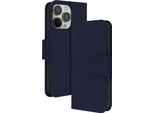Avizar, Custodia In Pelle Per Iphone 13 Pro Max Premium Con Funzione Stand, Blu Scuro