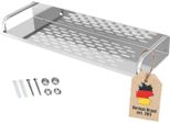 Intirilife Mensola Per Doccia In Acciaio Inox 60 X 13 Cm - Cestello Per Doccia Mensola Per Doccia Mensola Per Bagno Con Pratici Canali Di Drenaggio Per La Foratura Per Bagno E Cucina