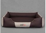 Cuscino Per Cani Lettino Per Cani - Sfoderabile - Lavorabile - Comfort - 65 X 50 X 20 Cm [Taglia: L] - Marrone Con Lilla