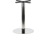 Base Per Tavolo In Acciaio Inox SH-3001-6/P, Per Ufficio, Hotel, Ristorante, Diametro 49,5 Cm, Altezza 72,5 Cm, Acciaio Inox Lucidato