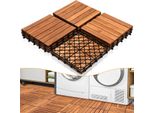 Jopassy Piastrelle In Legno Per Terrazze Acacia 8M² 30X30Cm Pavimentazione Piastrelle Per Balconi Drenaggio Giardino Click Piastrelle Per Terrazze