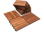 Jopassy Piastrelle In Legno Per Terrazze Acacia 7M² 30X30Cm Pavimentazione Piastrelle Per Balconi Drenaggio Giardino Click Piastrelle Per Terrazze