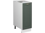 Vicco Armadio Cucina Dispensa Alto Fame-Line, 30 Cm Senza Piano Di Lavoro, Verde-Oro Country House/Bianco