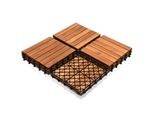 Jopassy Piastrelle In Legno Per Terrazze Acacia 3M² 30X30Cm Pavimentazione Piastrelle Per Balconi Drenaggio Giardino Click Piastrelle Per Terrazze