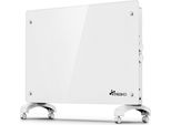 Tresko® Riscaldatore Elettrico Bianco 1500W Vetro Convettore Riscaldatore A Parete In Vetro Radiatore Bagno