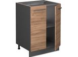 Vicco Mobiletto Base Cucina Fame-Line, 60 Cm Senza Piano Di Lavoro, Quercia Dorata/Antracite