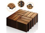 Jopassy 5M² Piastrelle In Legno Acacia Mosaico 55 Pezzi 30X30 Cm Piastrelle Per Balconi Piastrelle Per Giardini Piastrelle Per Terrazze Piastrelle Per Terrazze Giardino Balko