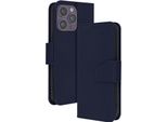 Avizar, Iphone 14 Pro Custodia In Pelle Premium Con Funzione Stand, Blu Scuro