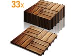 Jopassy 3M² Piastrelle In Legno Acacia Mosaico 33 Pezzi 30X30 Cm Piastrelle Per Balconi Piastrelle Per Giardini Piastrelle Per Terrazze Piastrelle Per Terrazze Da Giardino Balko